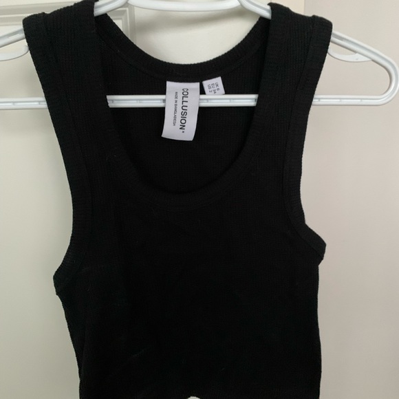 Collusion Waffle Knit Croptop - Picture 3 of 4